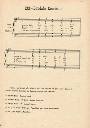 Laudate dominum Partition gratuite